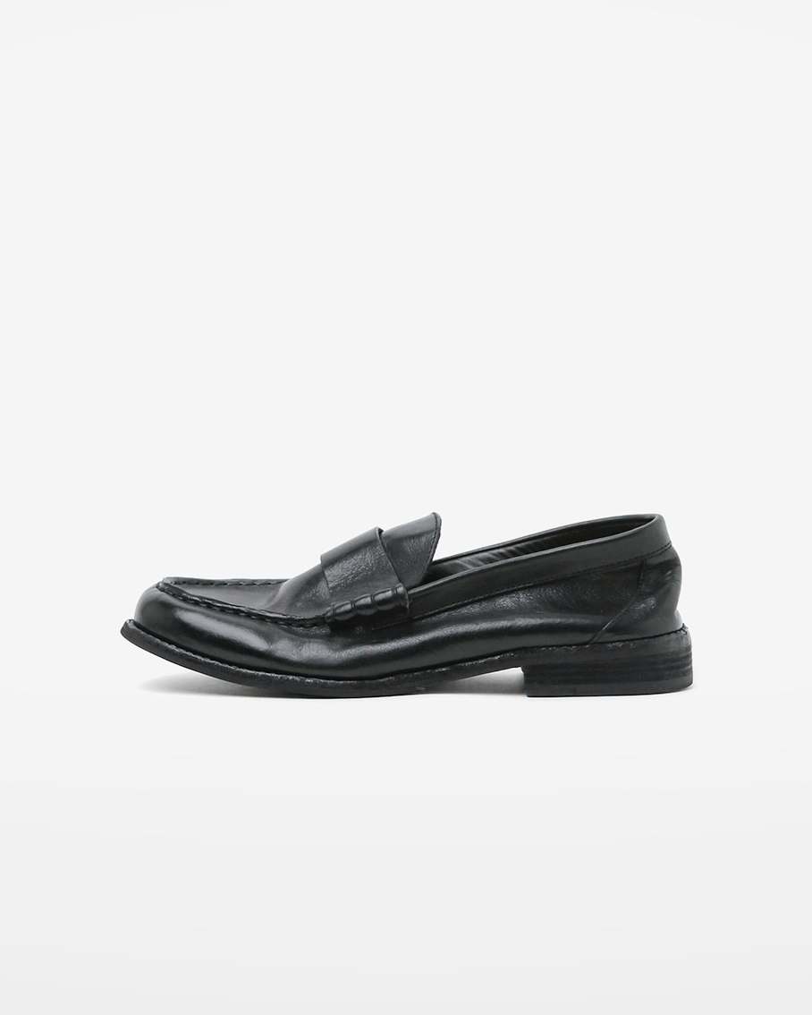 10 years gone by easily, Vintage Modern Loafers<br> Vintage Waxed Leather Loafers (245mm)