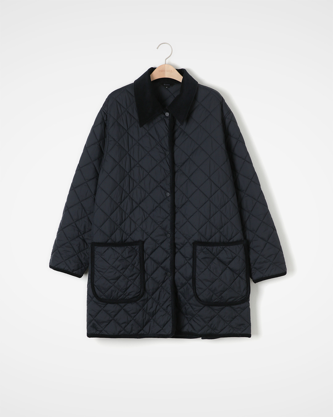 Clean and uncluttered<br> quilting Harp Coat
