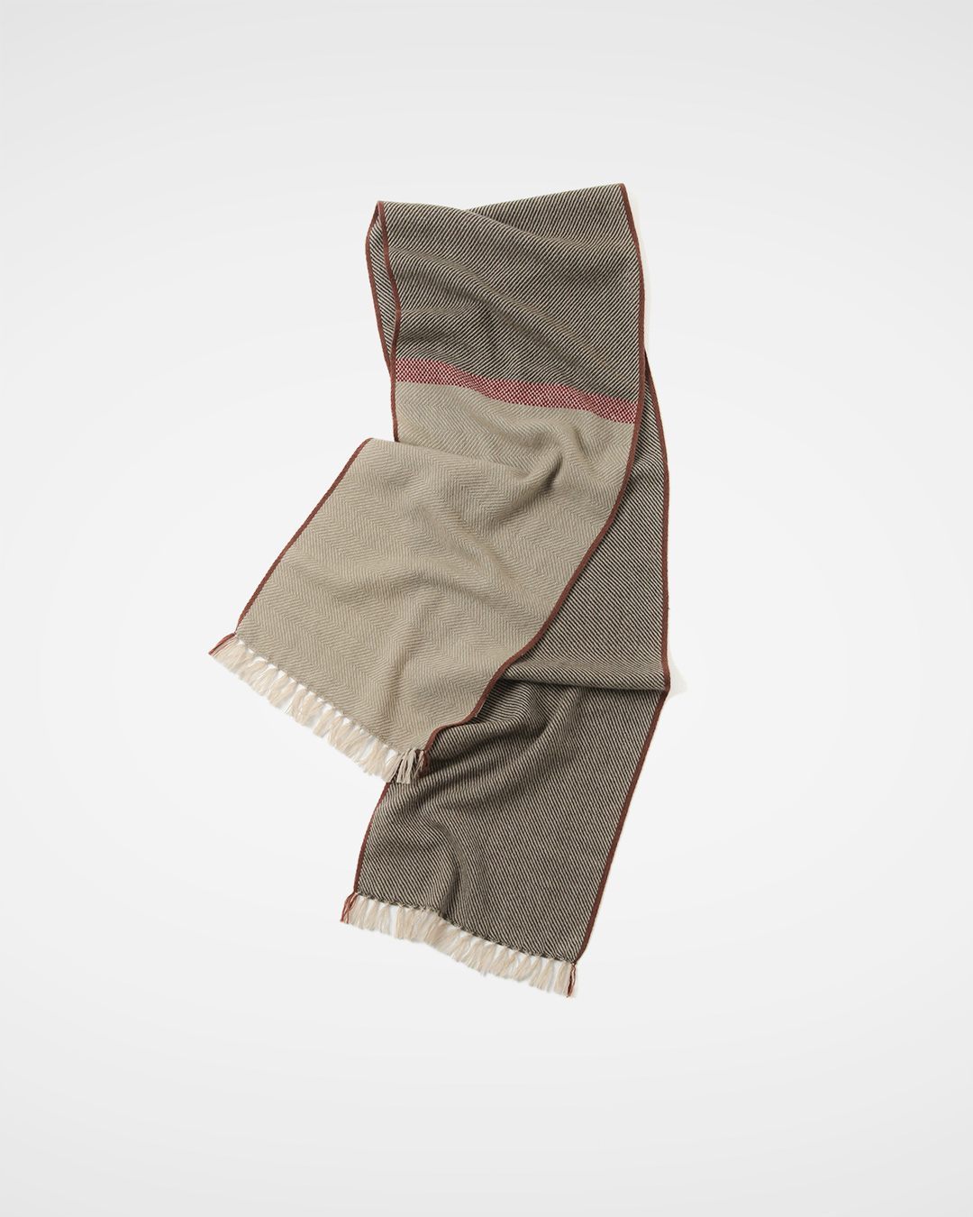 100% Cashmere Herringbone<br> Color Mix Muffler