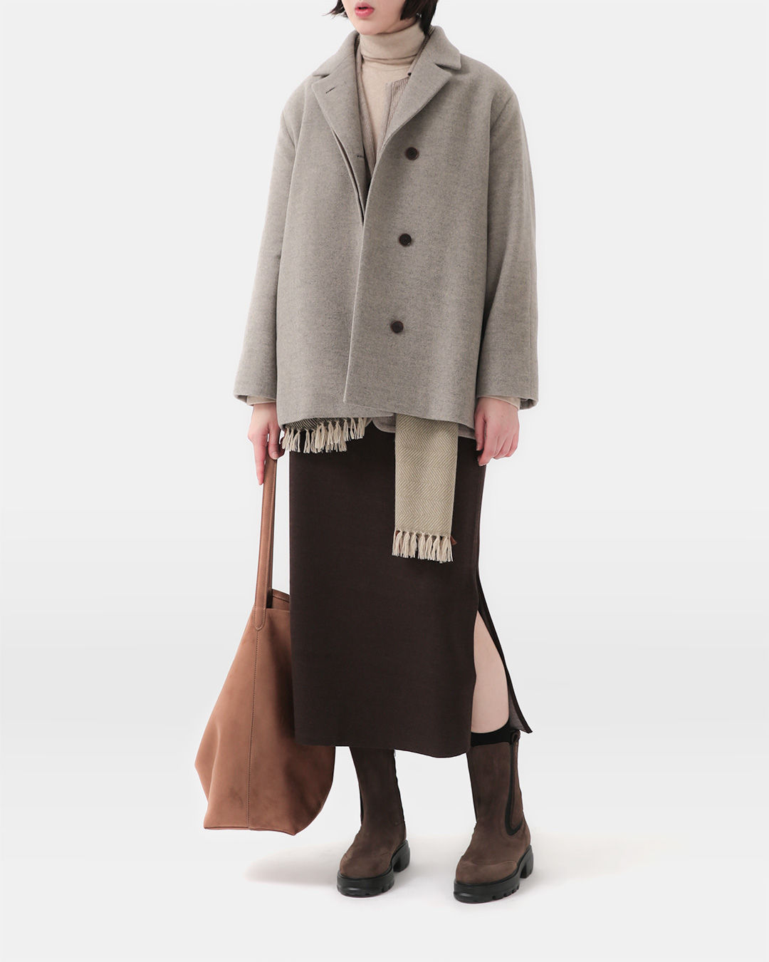 Practical with filler<br> Wool half-coat filled to the brim