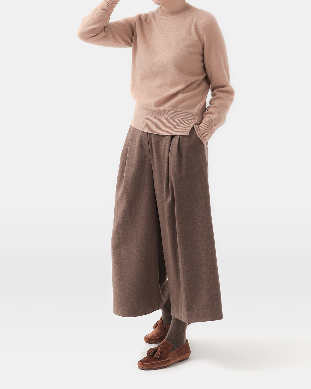 Cute ;D Herringbone<br> Flare Crop Pants