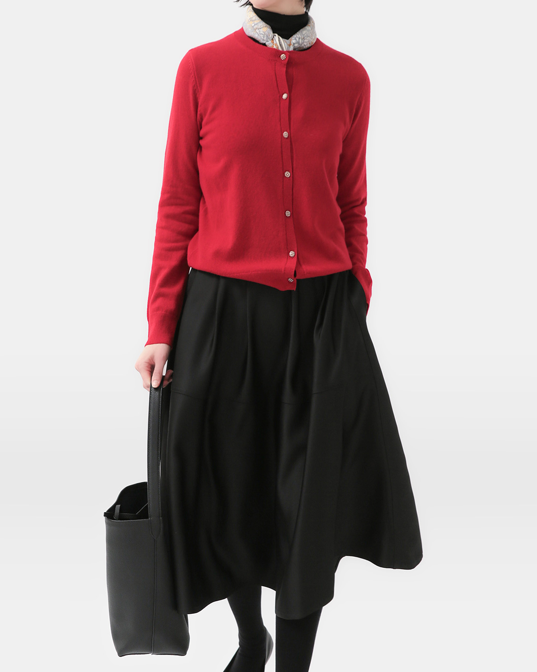 cashmere 10 wool 90<br> Crystal Button Cardigan