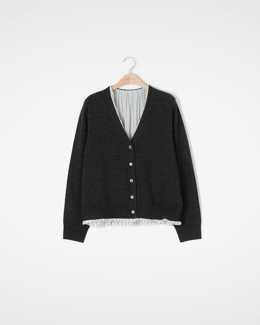 Delicate with a twist<br> Layered Knit Cardigan