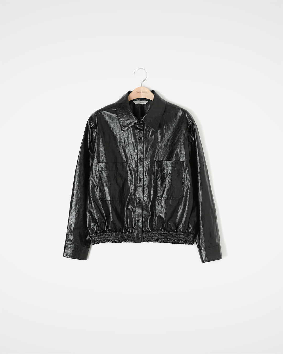 Enchanting lightness<br> Glimmer Faux Leather Blouson
