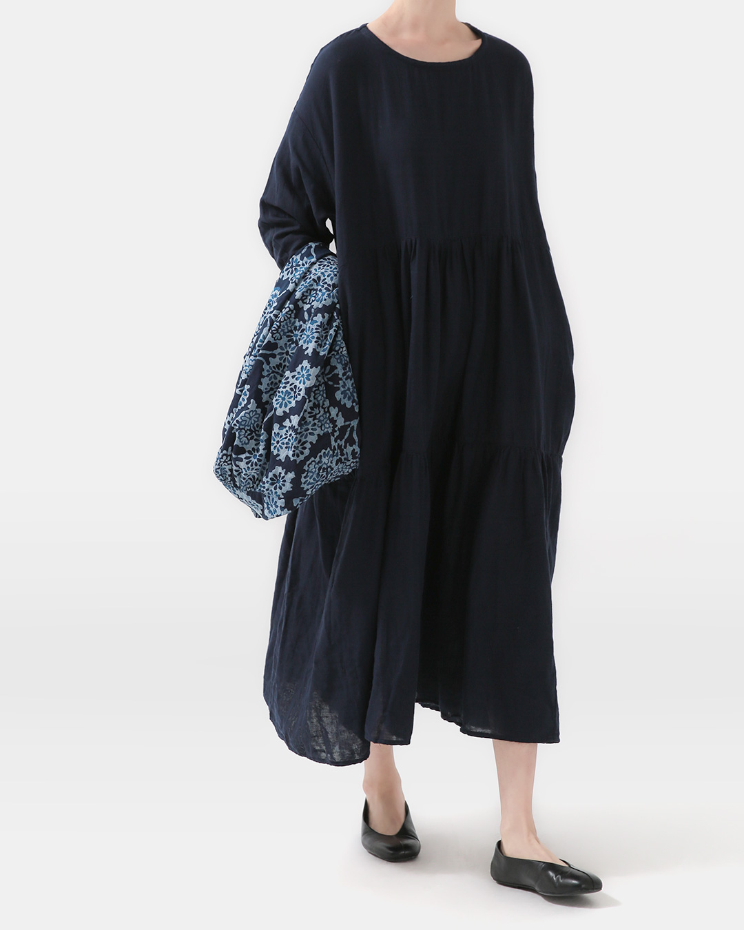 For a breezy day<br> Cotton Gauze Flare Dress