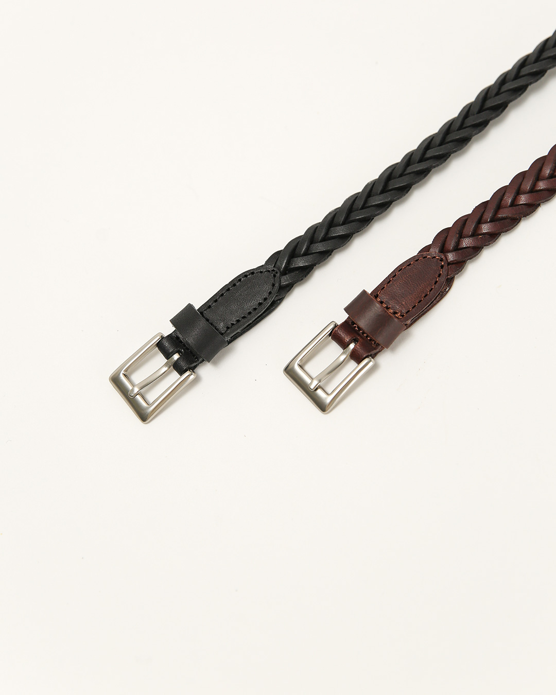 A touch of classic, with an added edge<br> Braided Leather Belt