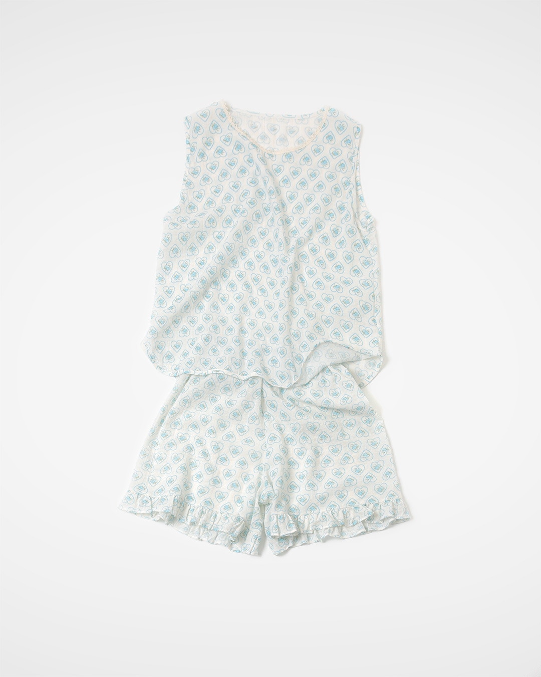 Heart Print Pajama Set<br> heart-print pajama set