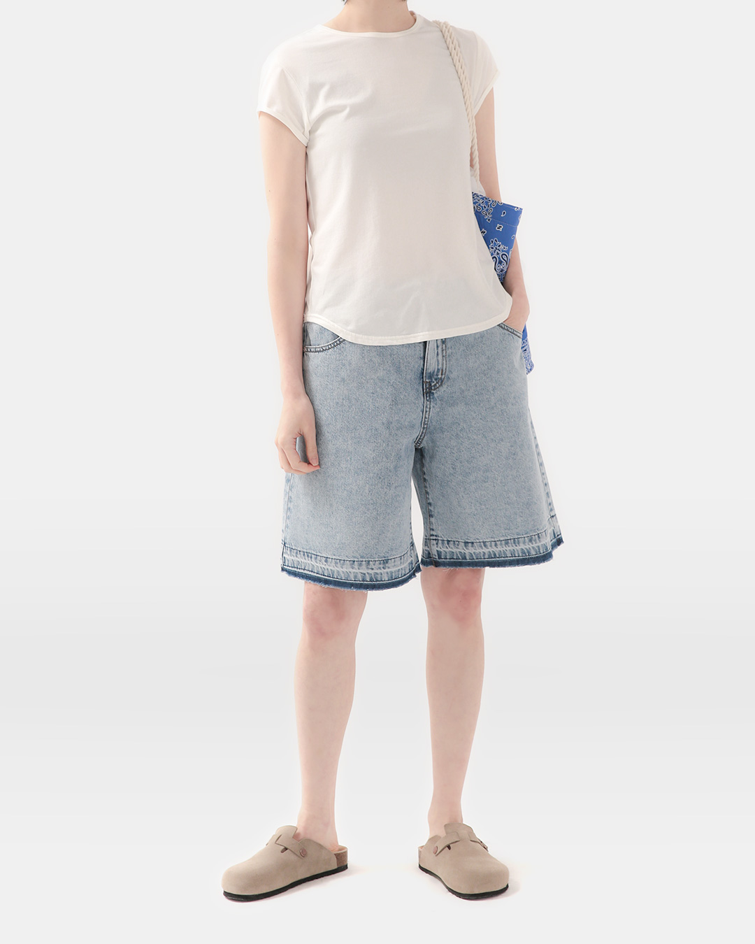 Cap sleeves that gently wrap around you<br> everyday cap-sleeve cotton tee