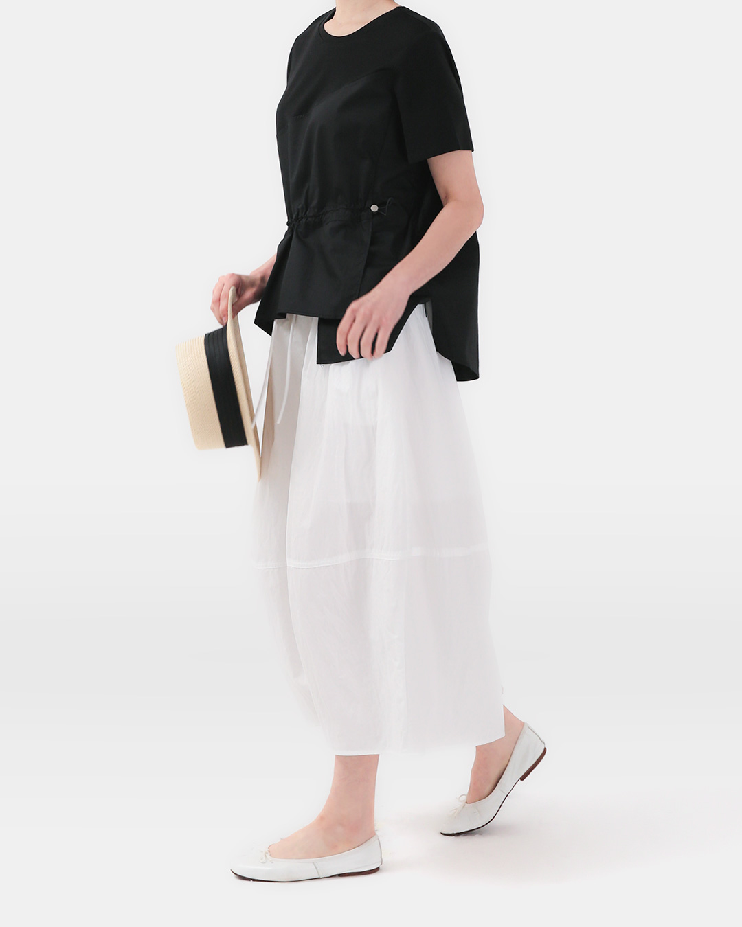 Preserving the volume and reducing the weight<br> summer cotton blend volume skirt