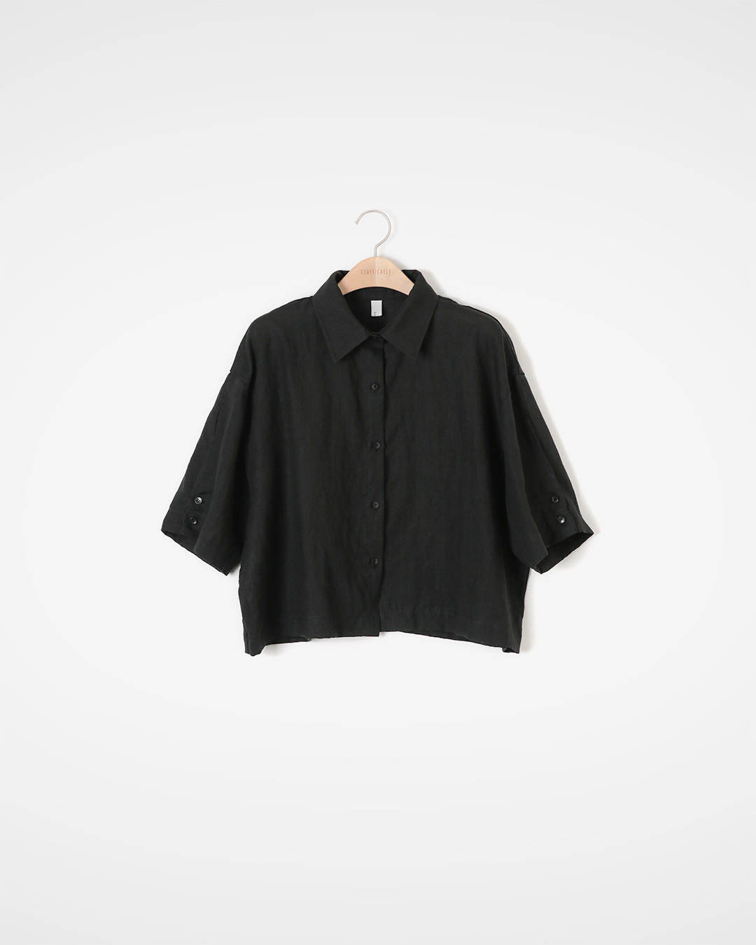 Concise, refreshing, the answer to summer<br> linen airy boxy shirt