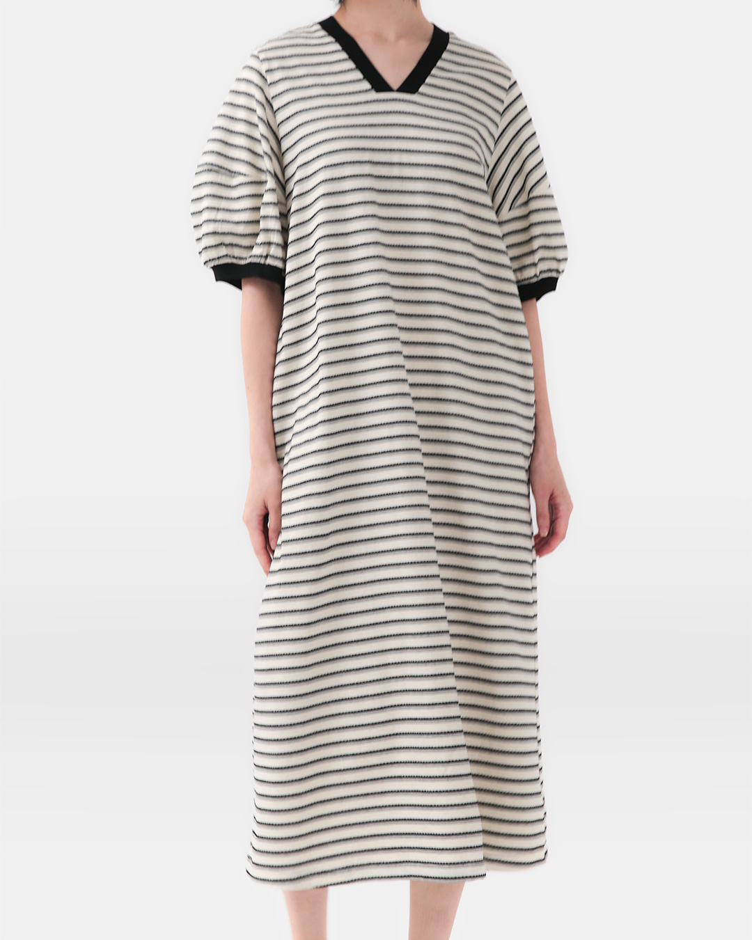 Always on vacation in my heart<br> stripe balloon dress