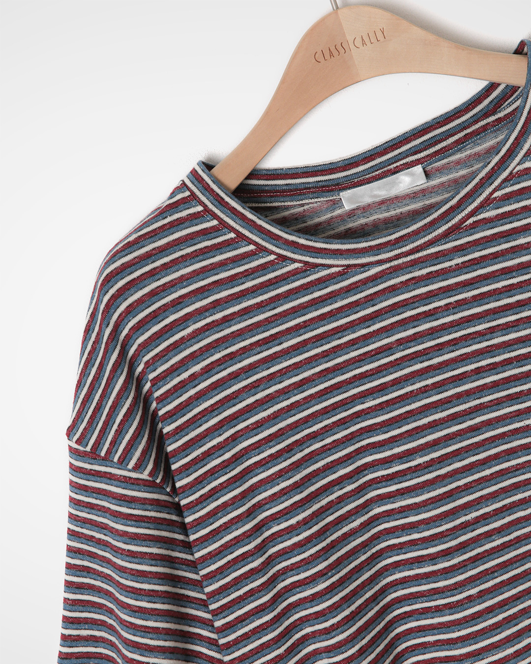 A light chat! A day that calls for wit.<br> playful stripe cotton tee