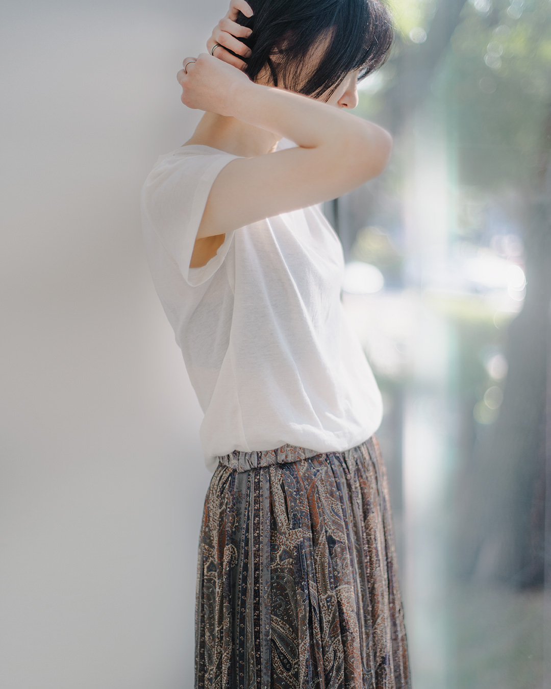 CLASSICALLY SIGNATURE T<br> Airy Linen Cotton Tee 4 Colors
