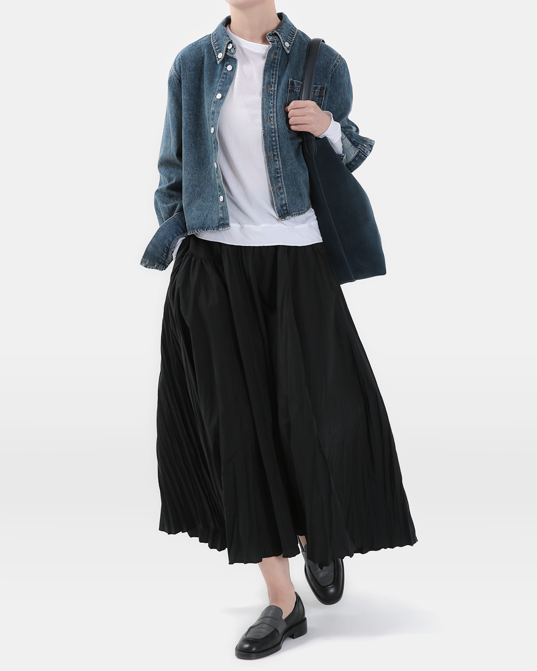 [Reorder] Denim Crop<br> Shirt & Jacket