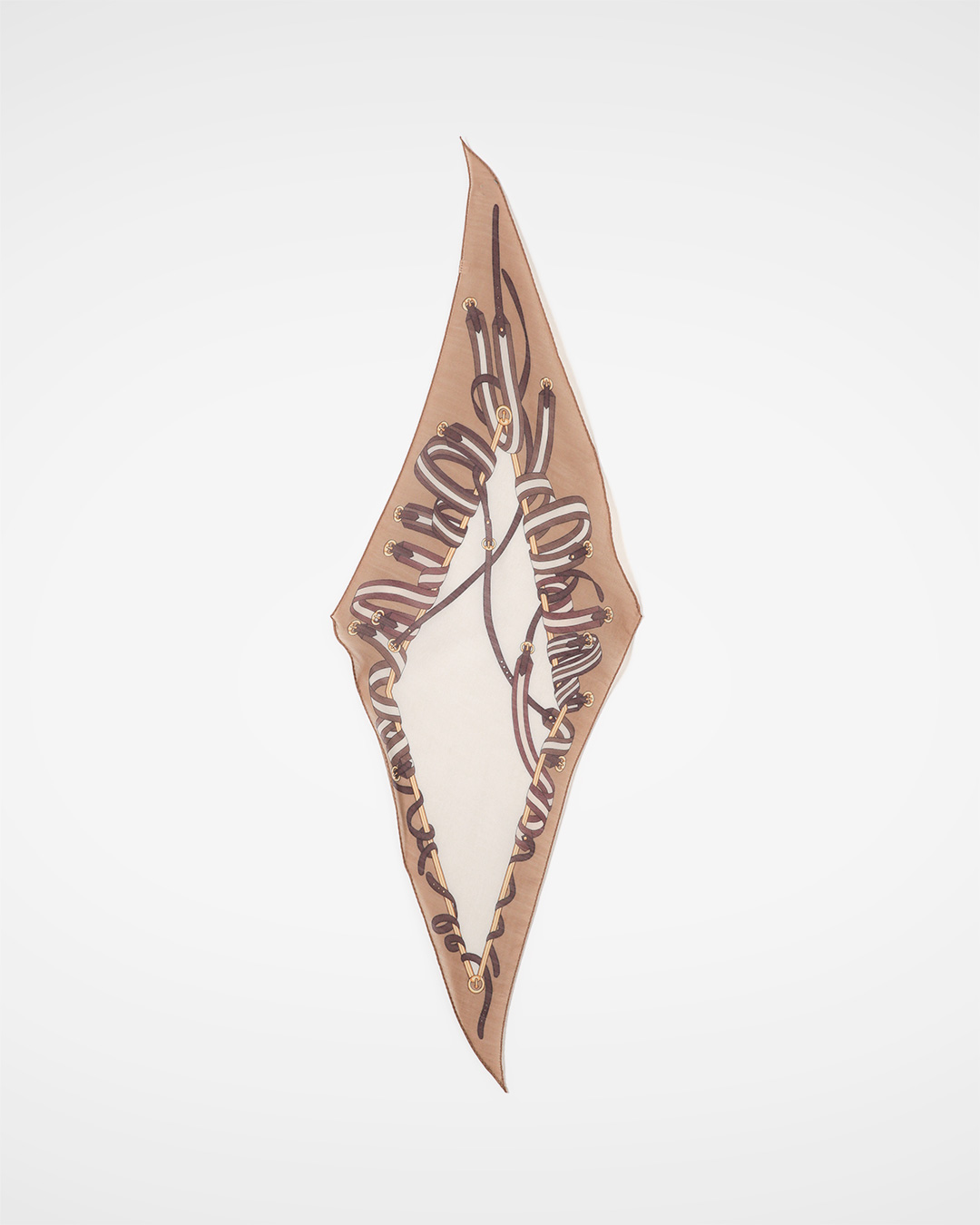 Muffler that changes the temperature of the look<br> Wool Silk Chain Scarf