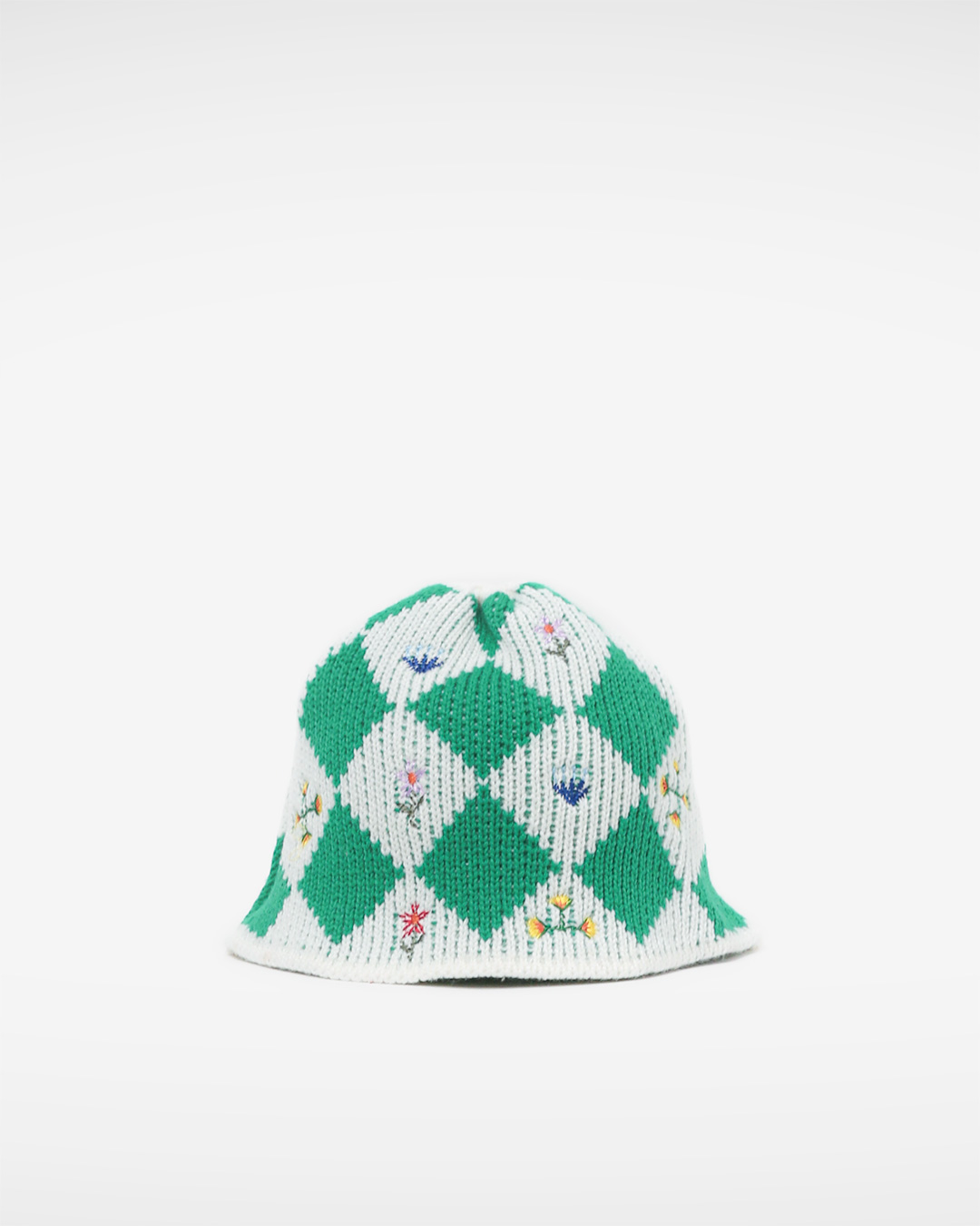 Lovely wit that brings flowers to everyday life<br> flower embroidered knit bucket hat