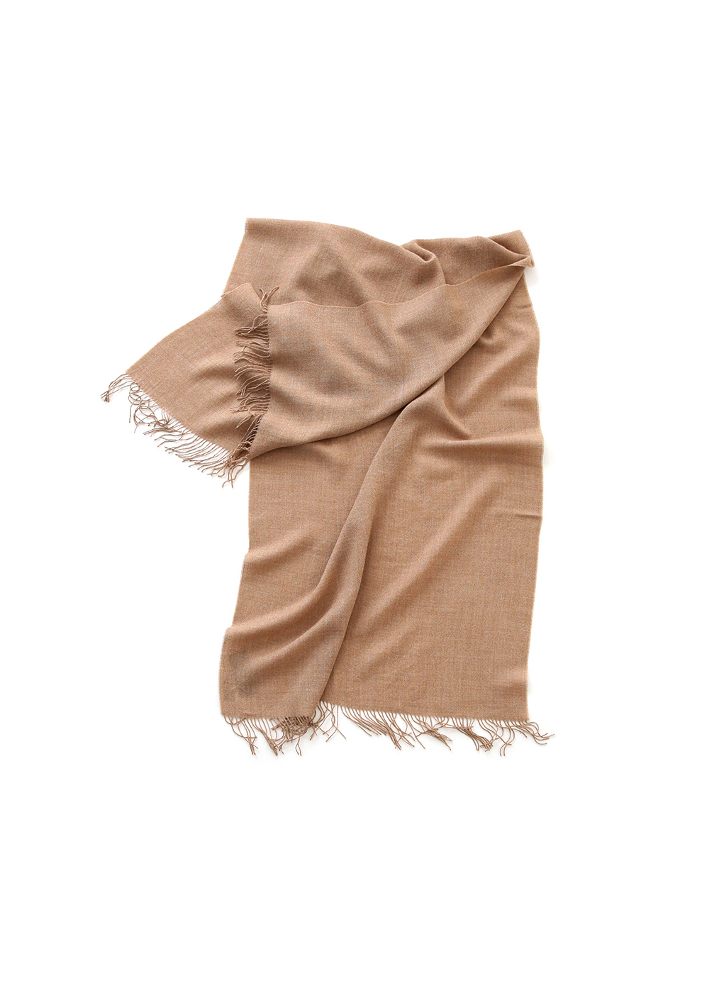 Peruvian Suri alpaca<br> Shawl muffler Beige