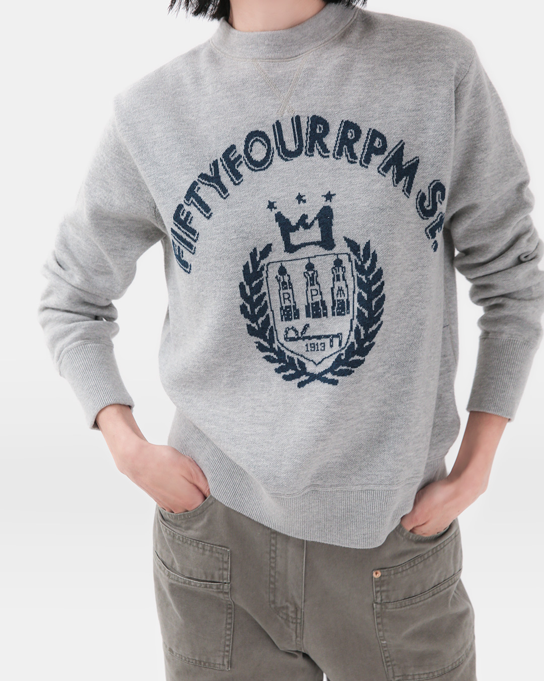 A touch of vintage mood, something you reach for every day<br> cotton collegiate crew sweatshirt