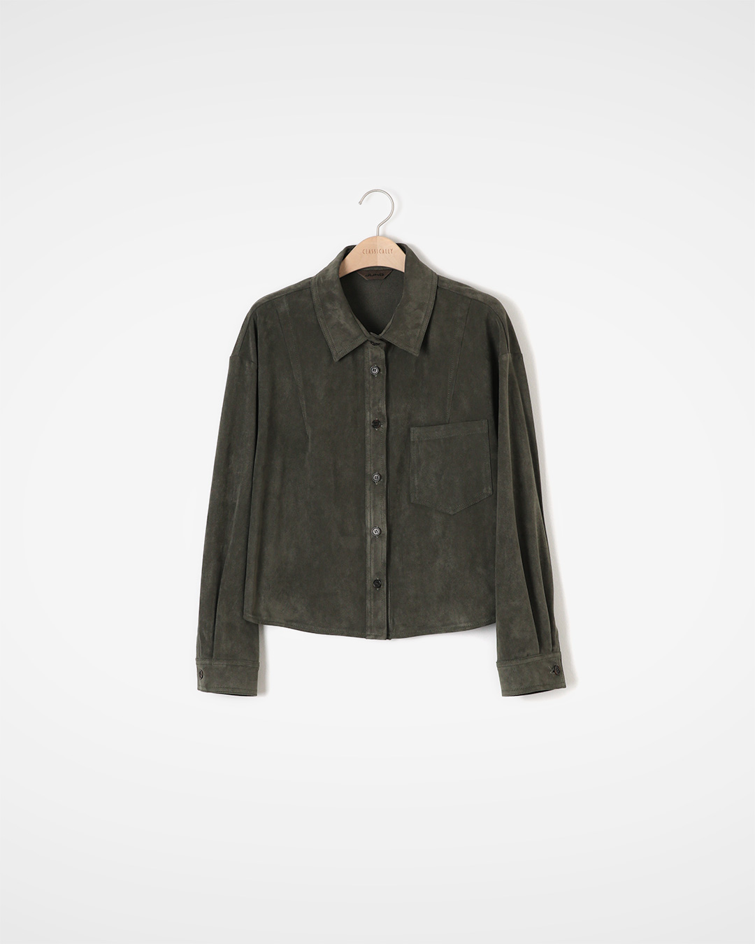 Light as a shirt, luxurious as suede<br> stretch suede shirt jacket