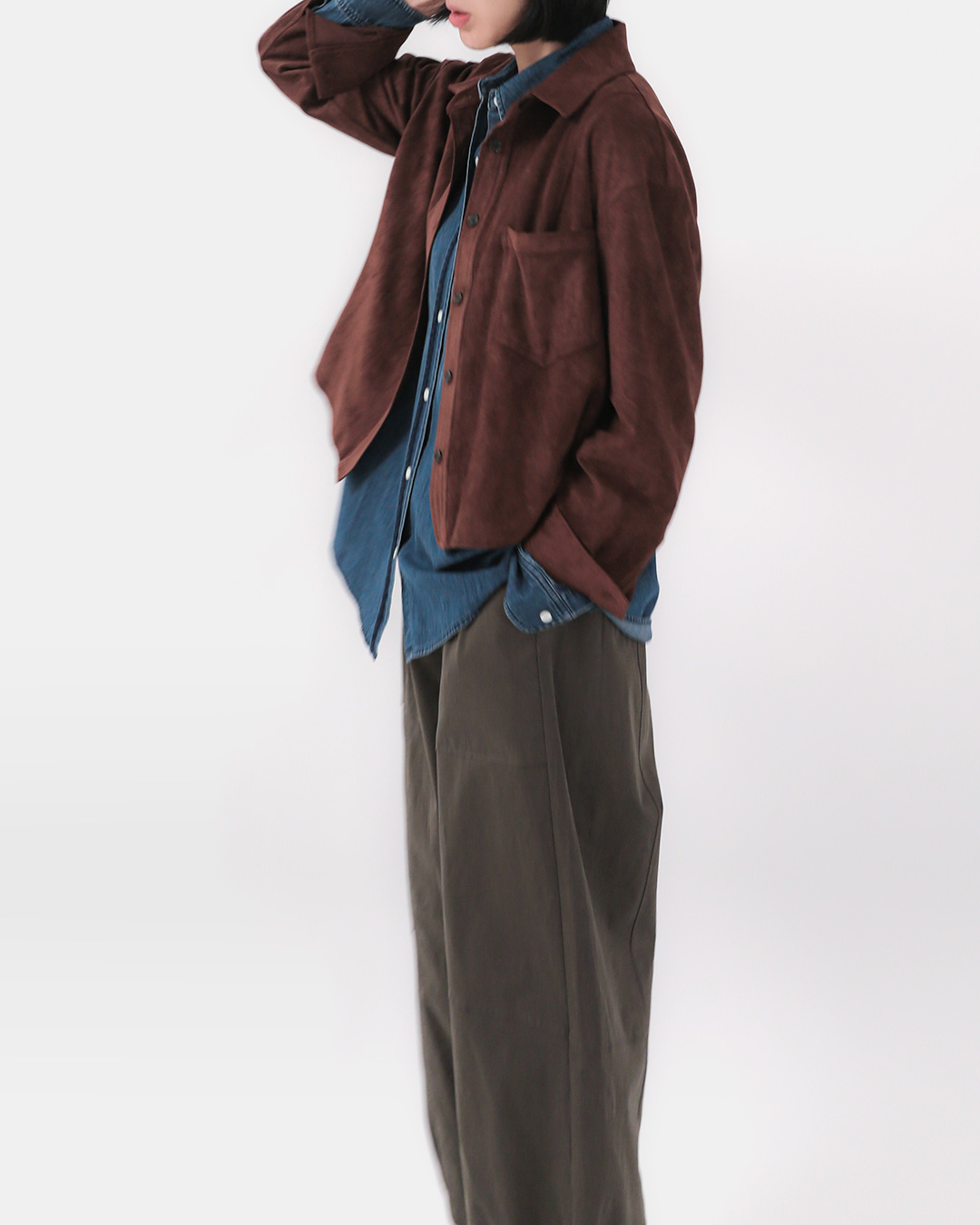 Light as a shirt, luxurious as suede<br> stretch suede shirt jacket