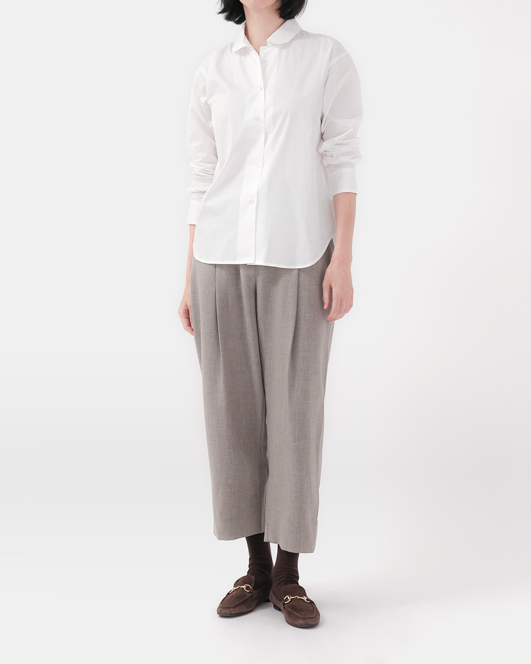 Comfortable all day long, neat and tidy<br> half-banding slacks