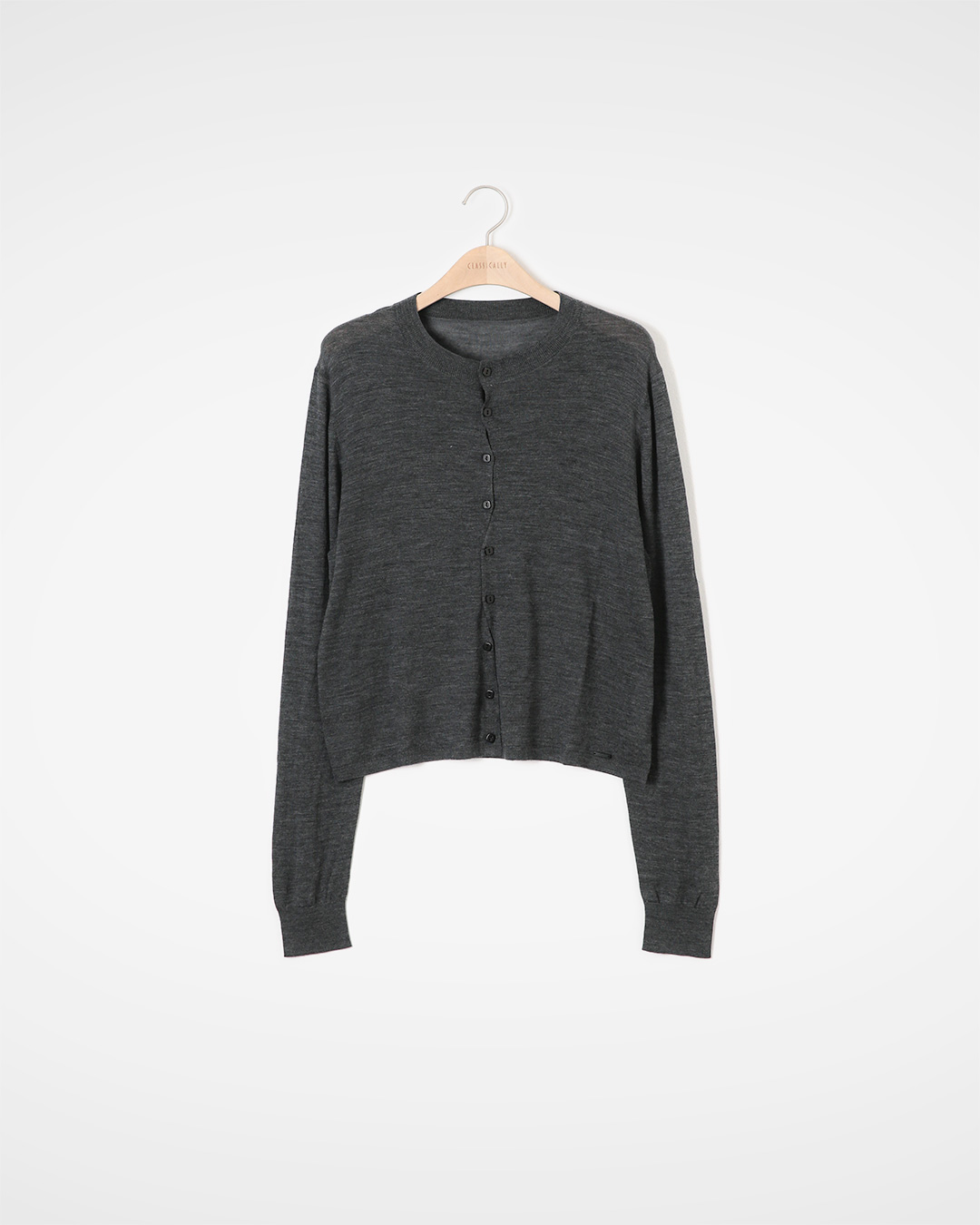 Lightly layered wool cardigan<br> wool lightweight cardigan