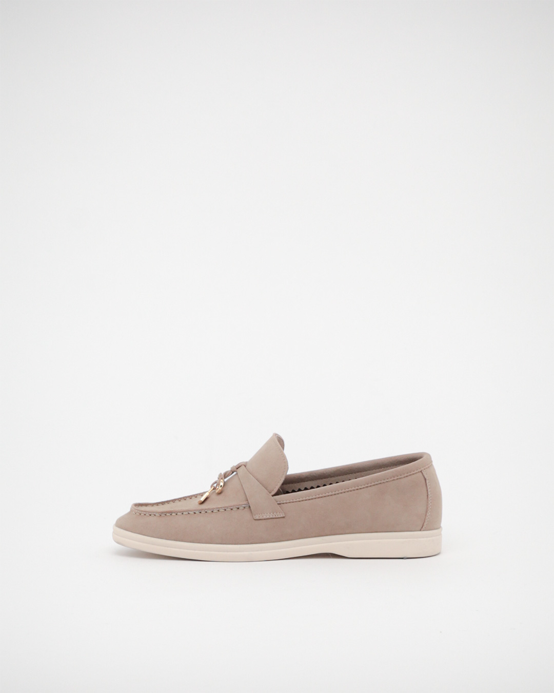 Rubber Sole Suede Loafers