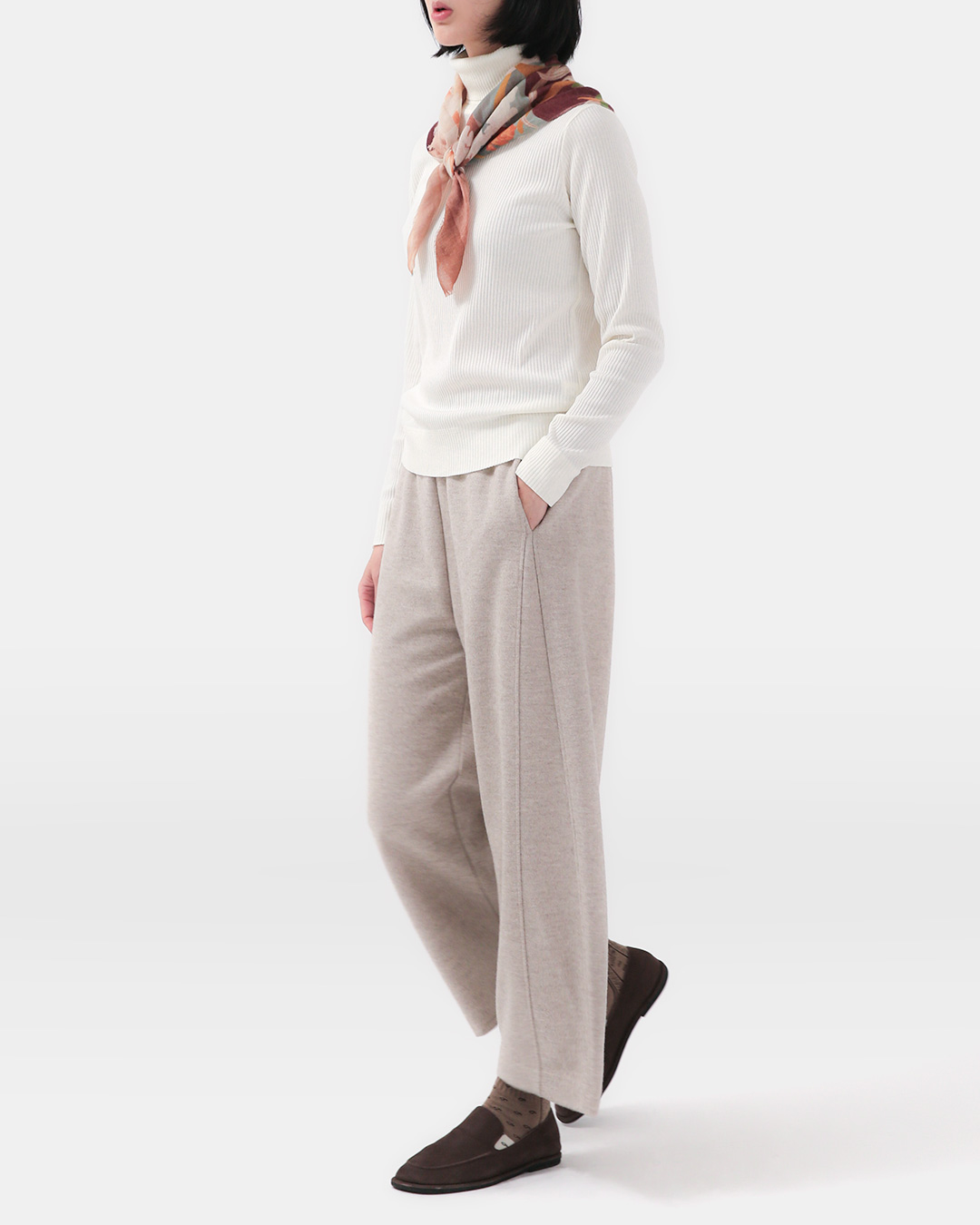 [Planned product] Comfortable but formal<br> Cashmere Blend Wide Pants