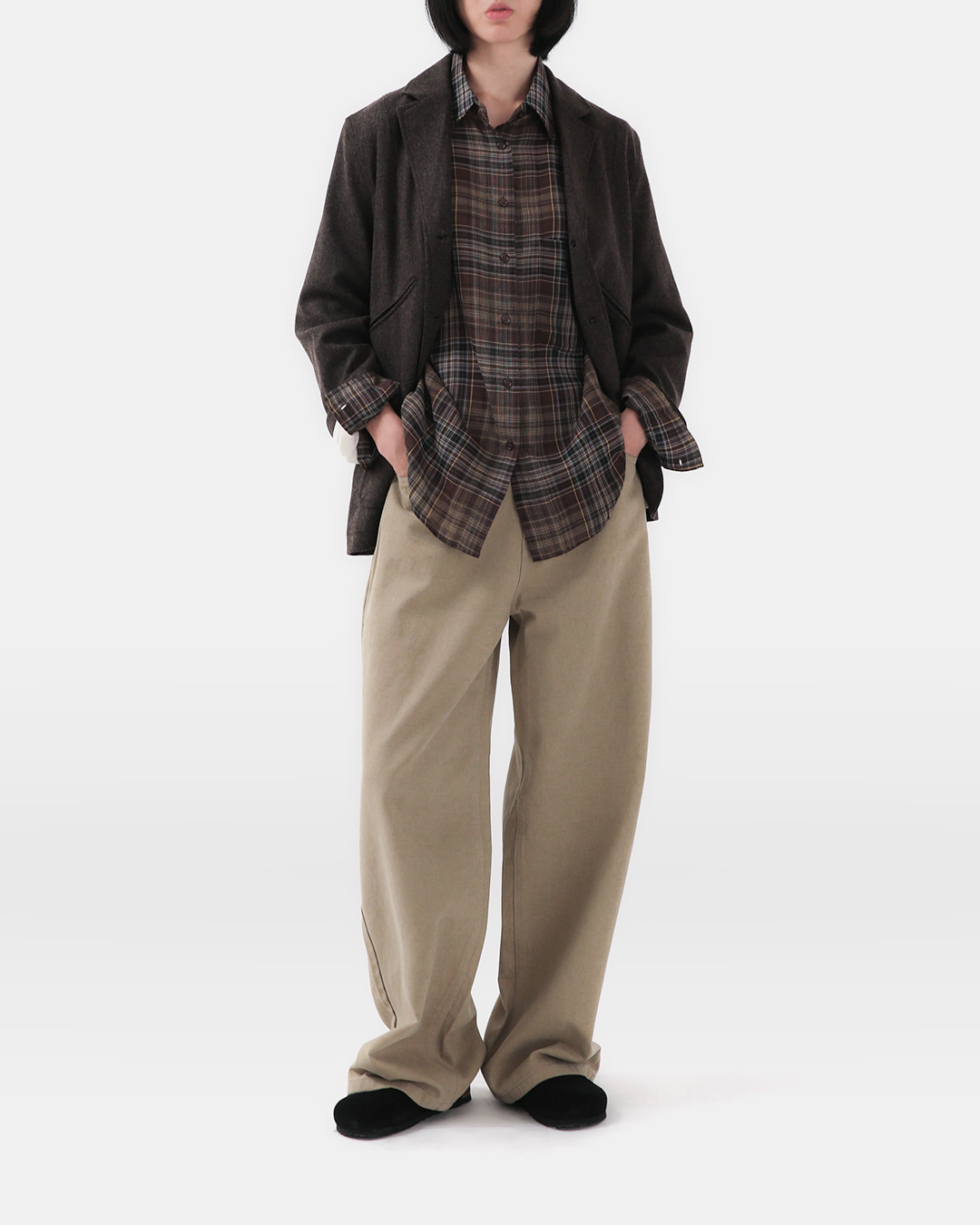A silhouette you can trust and wear, the answer for every day.<br> cotton wide utility pants