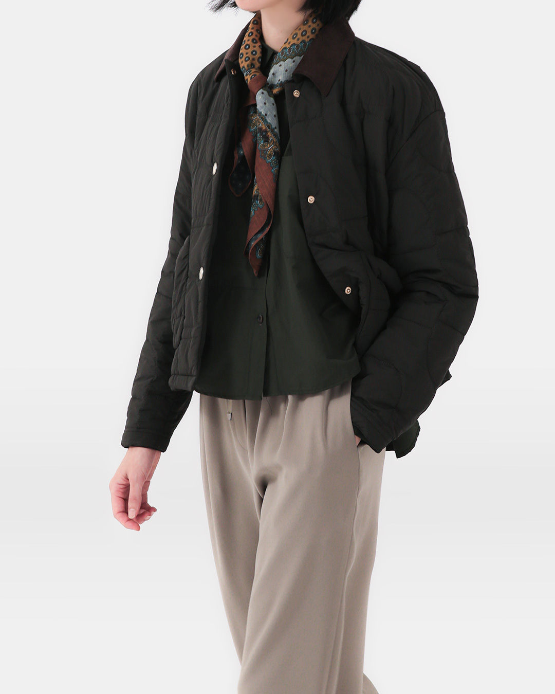 Not thick but cozy<br> The style is light but the presence is distinct