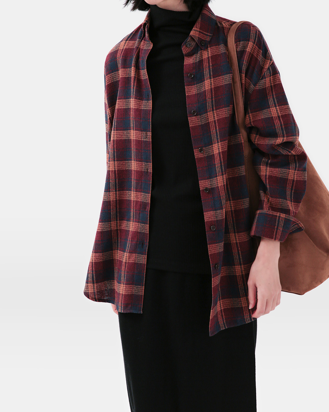 The warmth unique to cozy napping cotton<br> Add a luxurious complexion with grid checks