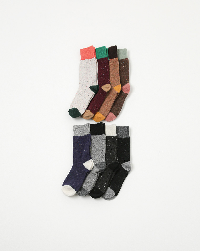 Sale lambswool two tone<br> Key Point Socks 7-piece Set