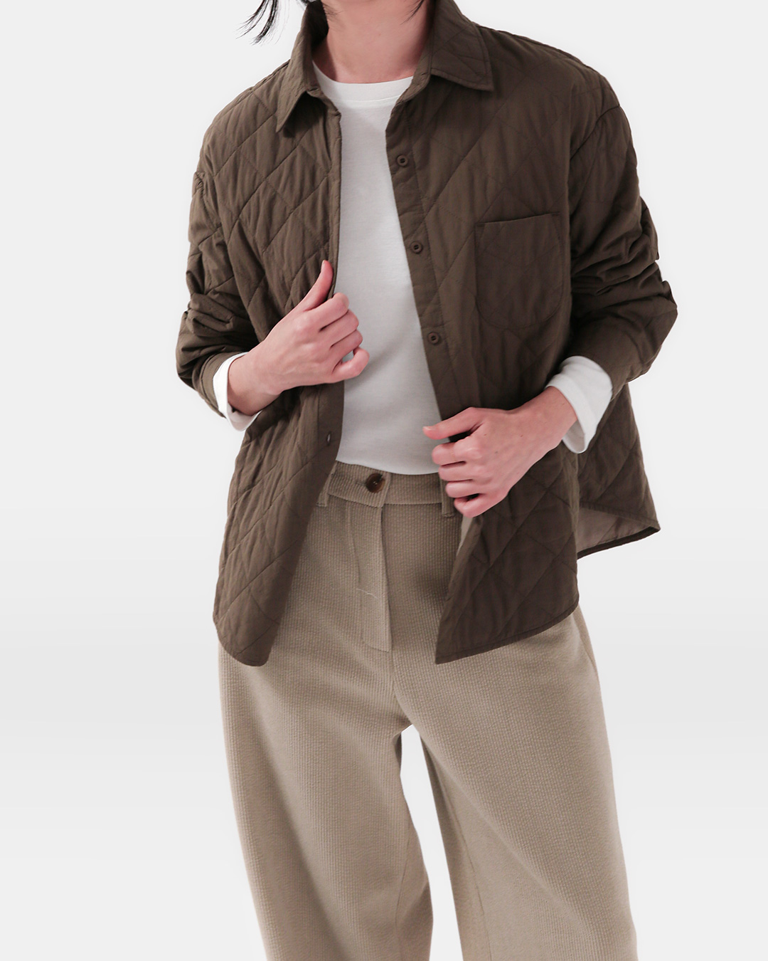 Between winter inner and light outer<br> quilted cotton shirt 2 colors