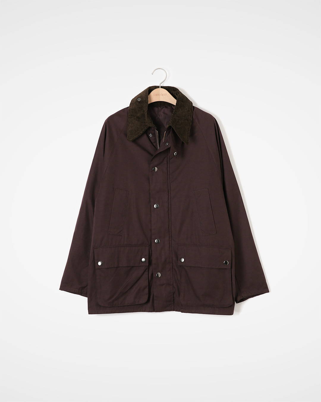 Calm and chic atmosphere<br> quilted corduroy-collar field jacket