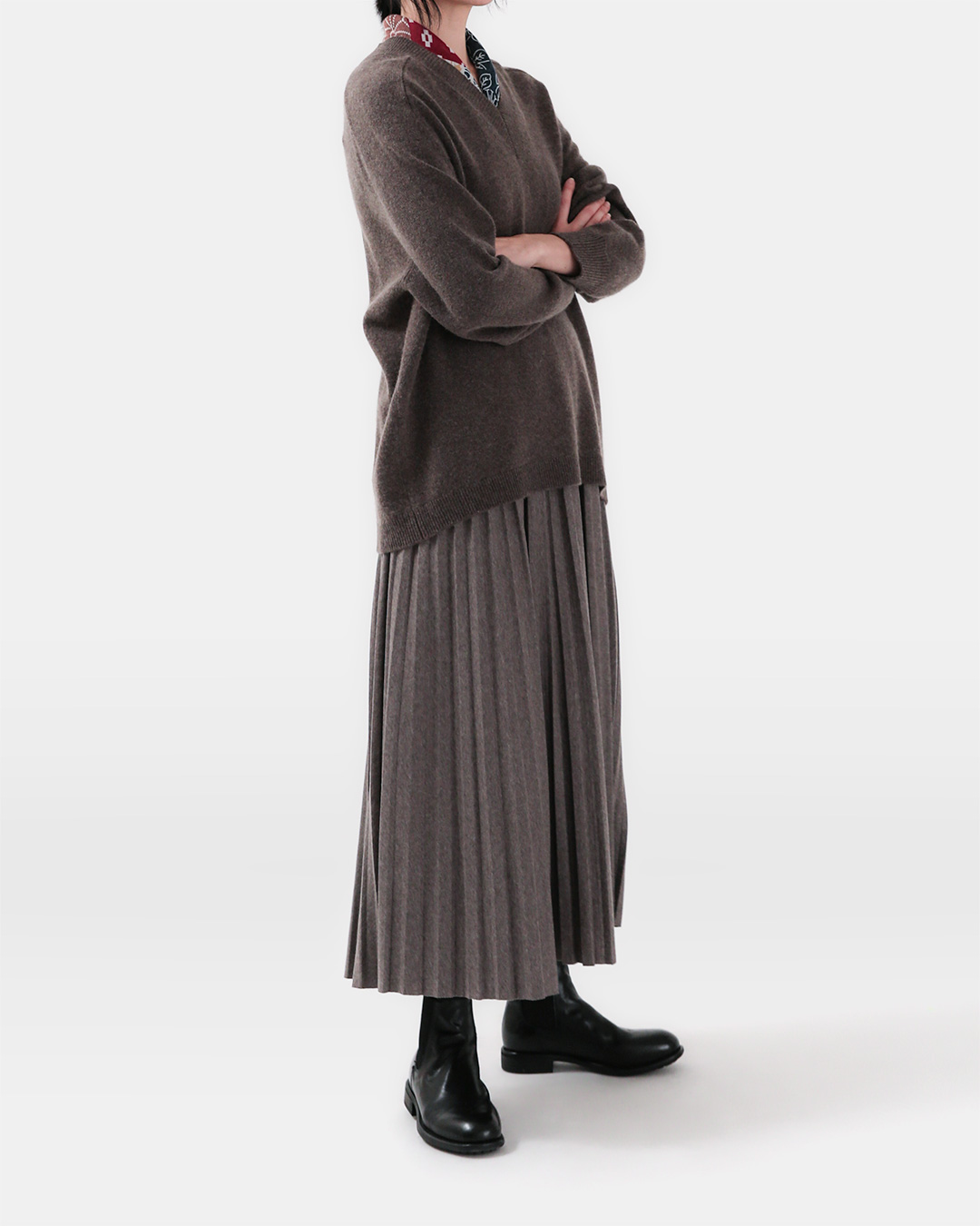 The most popular Purple item, Pleats<br> Add a cozy texture to your skirt