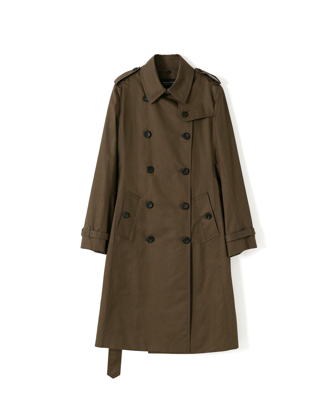 A pleasant cool breeze, the season for trench coats<br> Cashmere Warmer Trench Coat