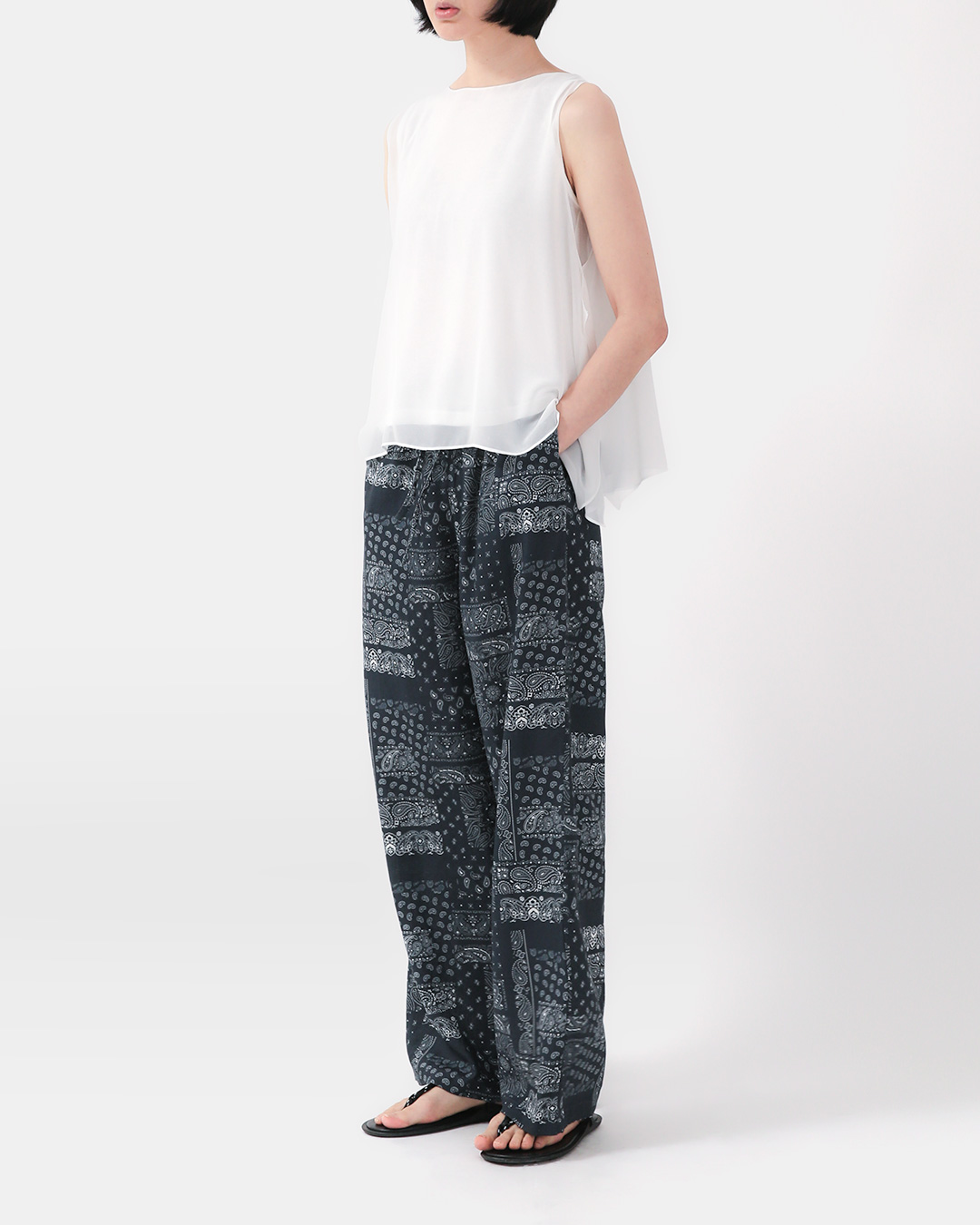 자유로운 무드, Cool 터치<br> 밴다나 리넨 코튼 Pants