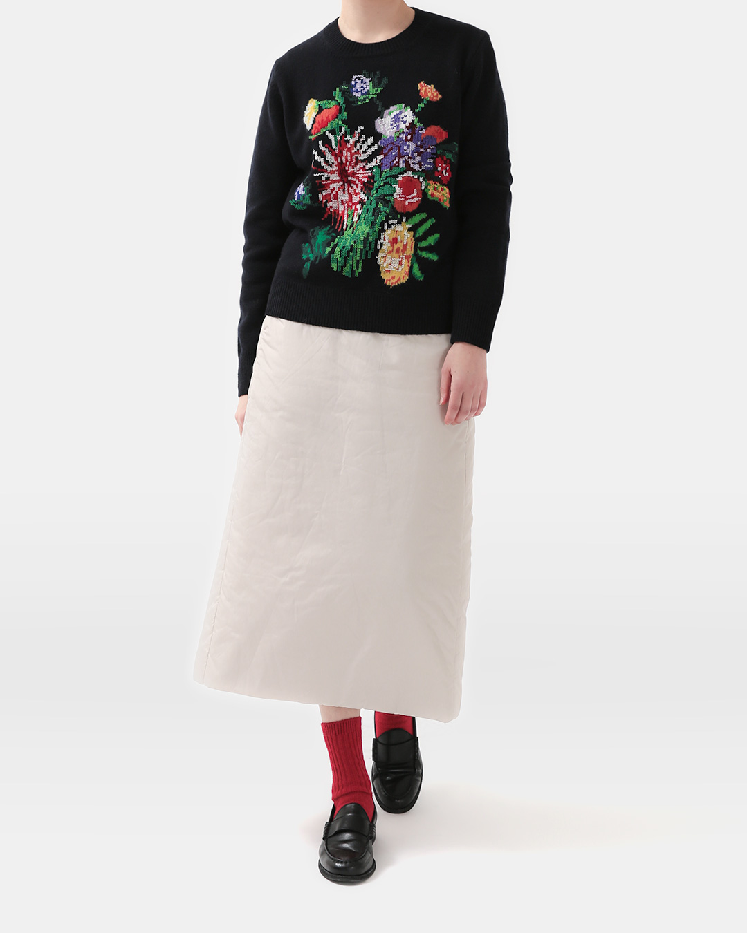 추운 날 든든한<br> Padding Skirt (Ivory L)