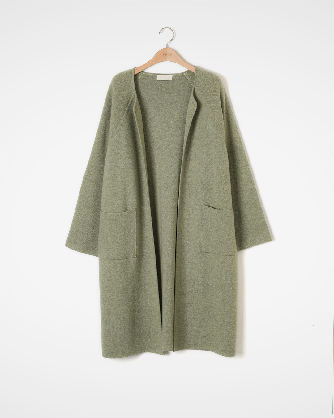Coat 대신 가볍게, Knit Outer<br> cash-nylon long knit coat