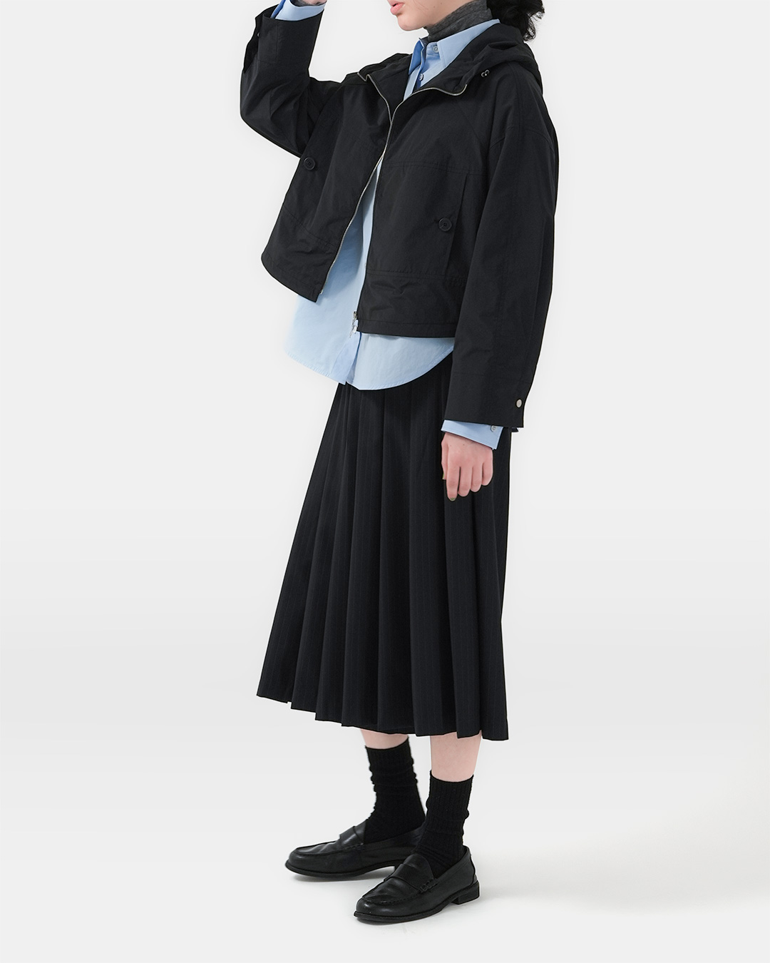 If you wear it lightly, your day will be organized<br> crisp hood zip jacket