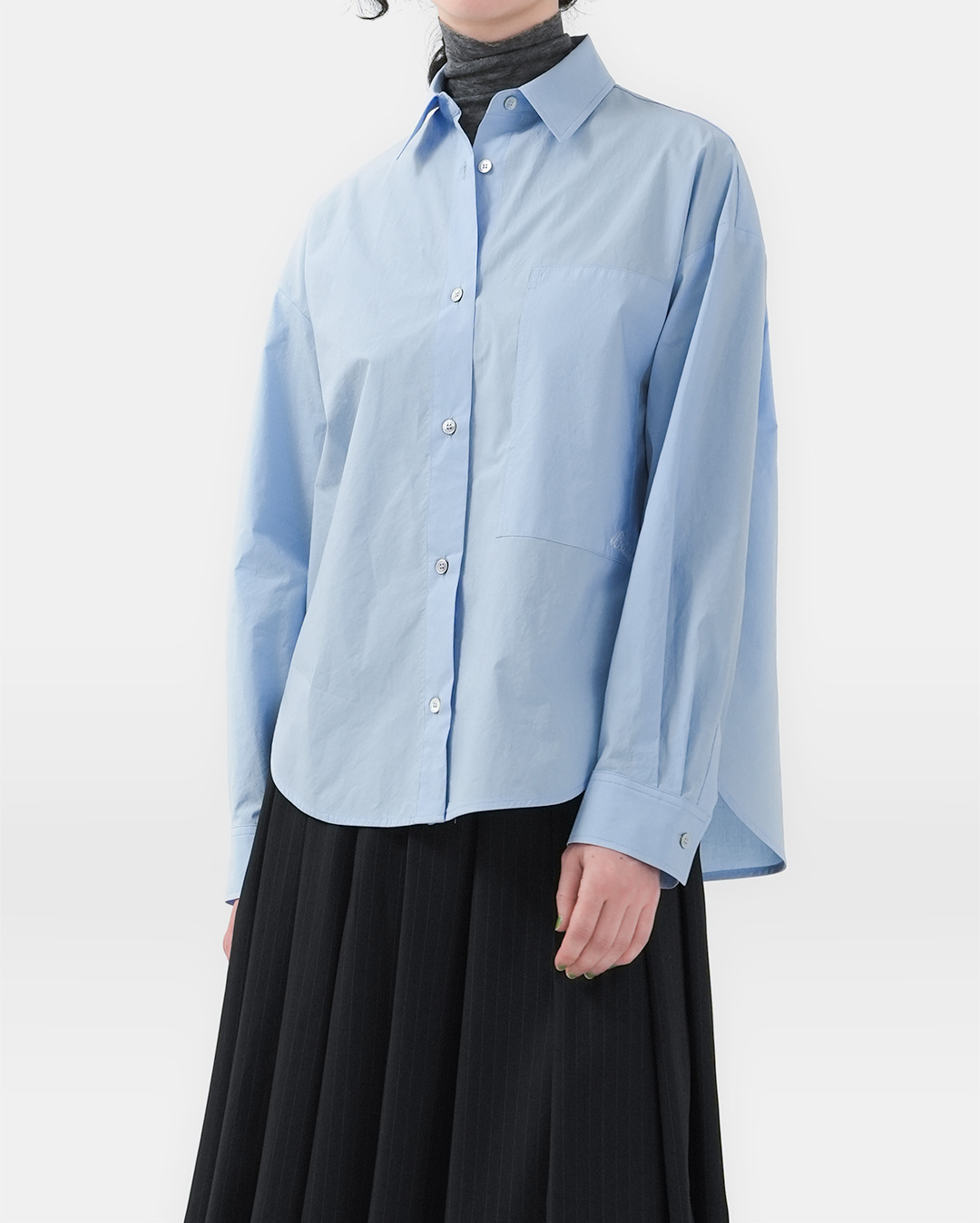 하루를 또렷하게, 포켓 자수 Shirt<br> besides embroidery cotton shirt