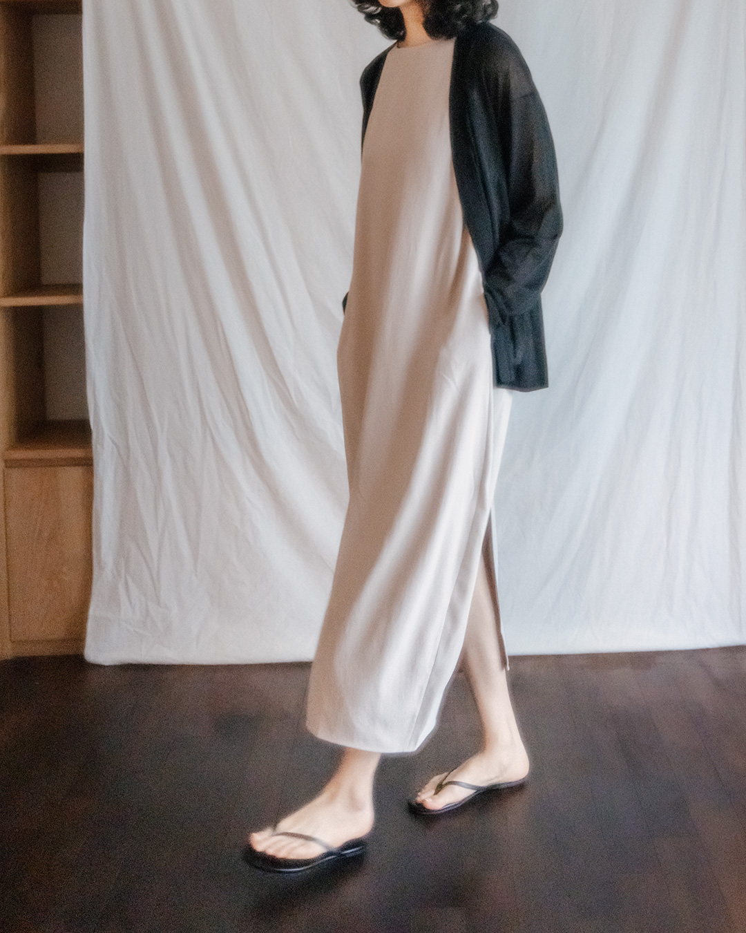 The busier the day, the more simple the clothes become<br> japanese triacetate cocoon dress