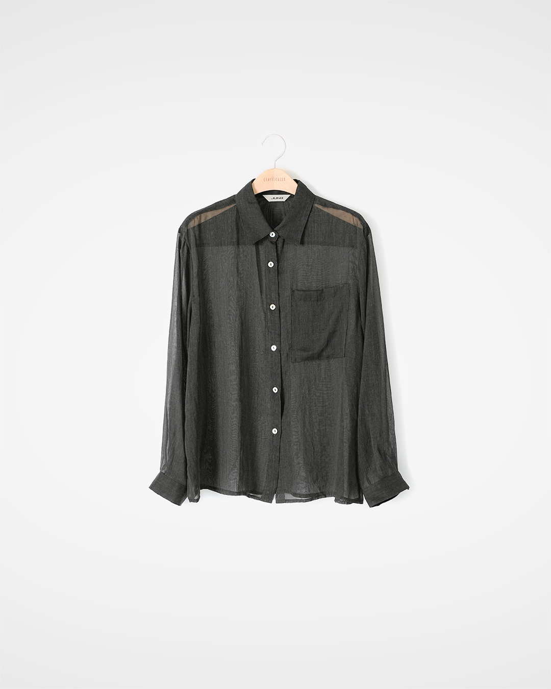 Light as if draped in the wind<br> Sheer Linen Touch Summer Shirt