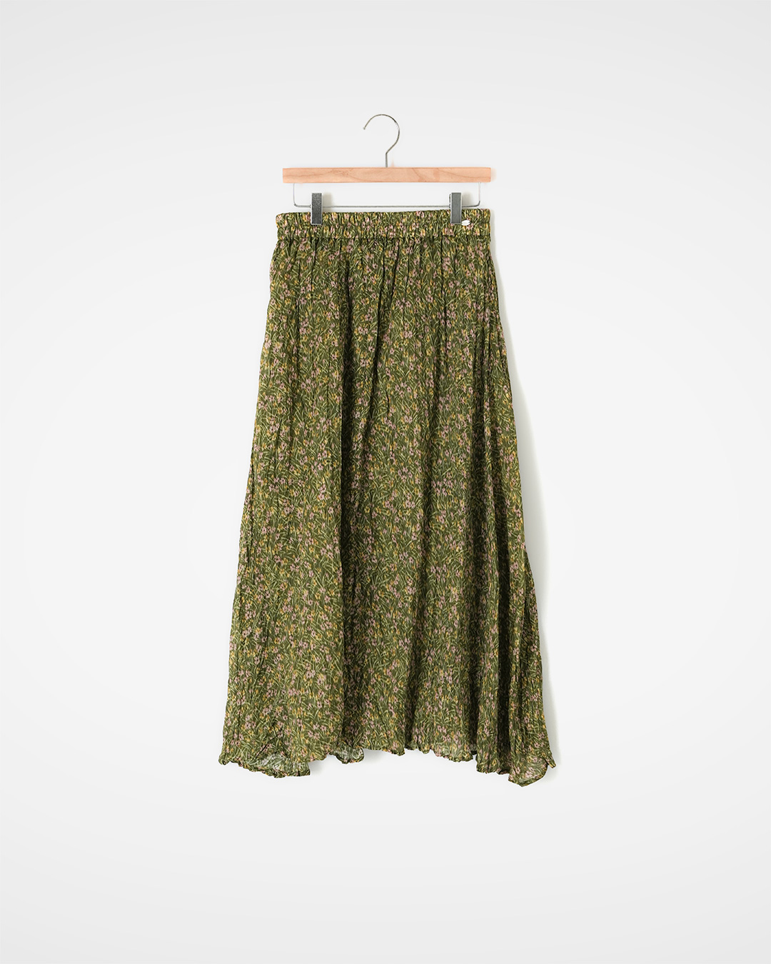숲빛으로 차려입는 Summer<br> Ramie Floral Long Skirt