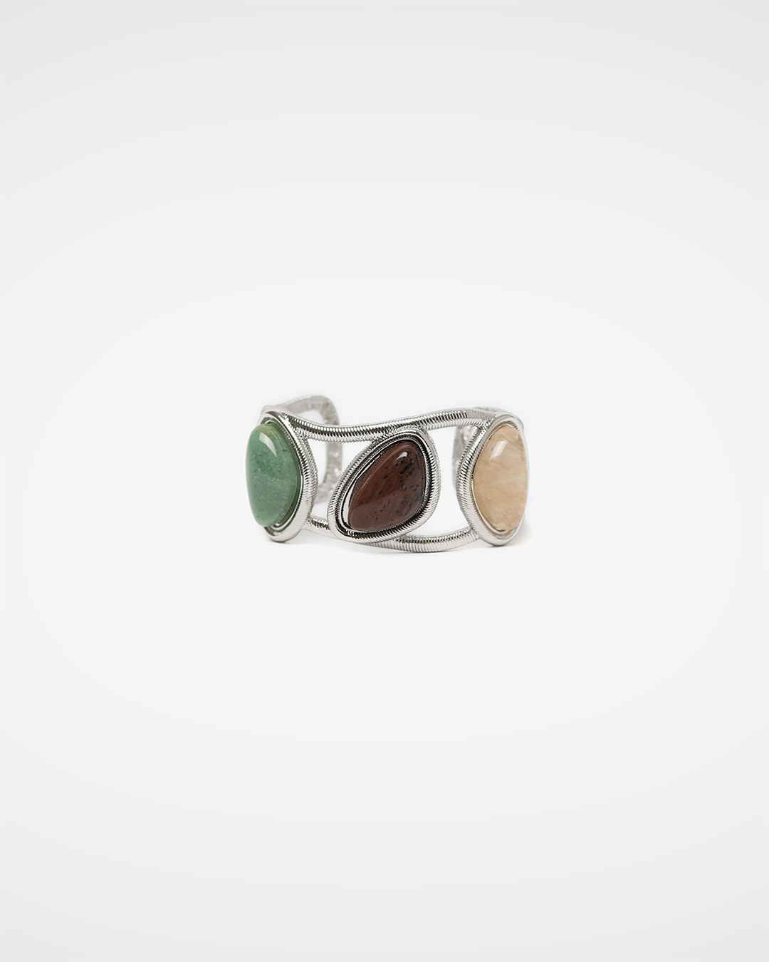 자연스러운 Color key point<br> Stone Silver Bangle
