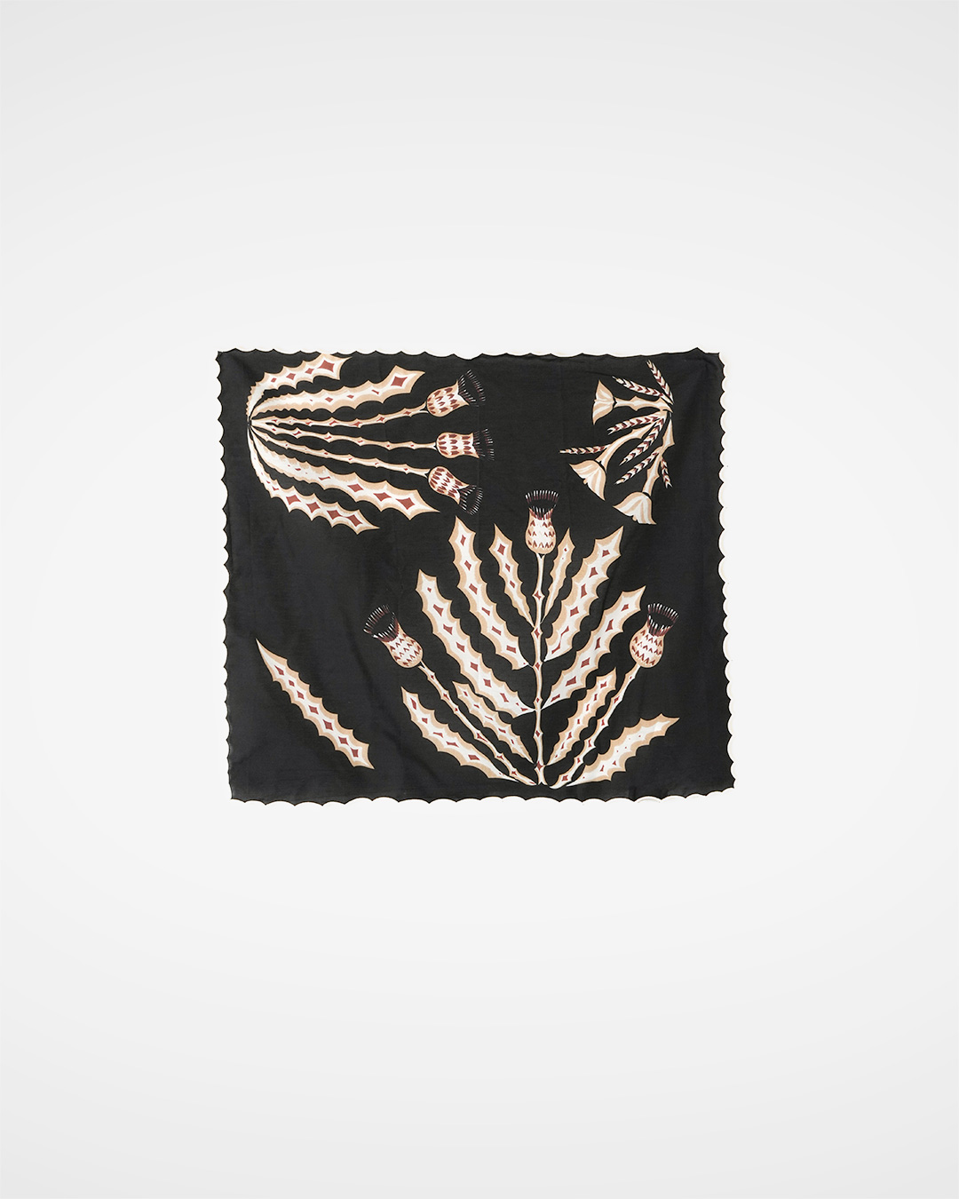 A small piece that changes the impression of the look<br> Botanical Cotton Silk Scarf