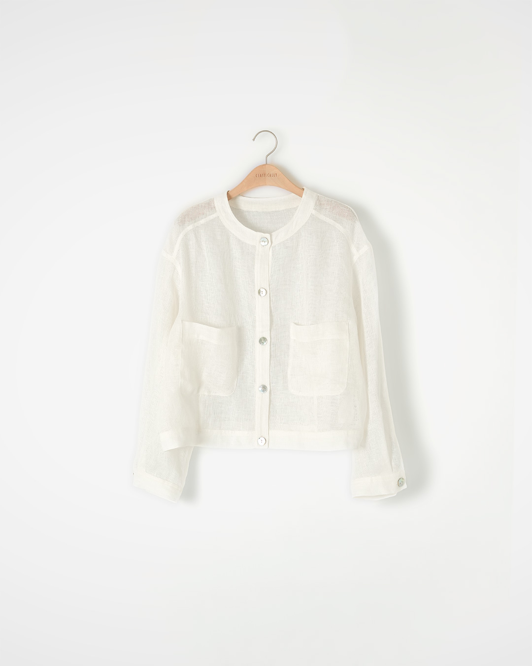 Summer 옷차림을 가볍게 정돈하는<br> Sheer Linen Cropped Cardigan