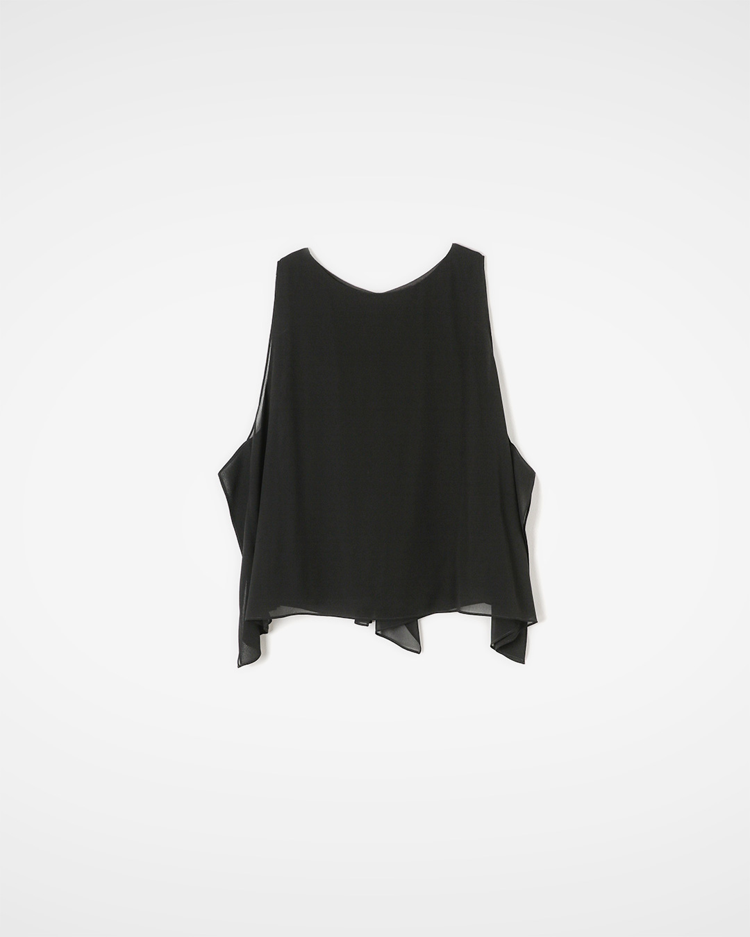 More elegantly and lightly than anyone else<br> Flow Draping Sleeveless Top