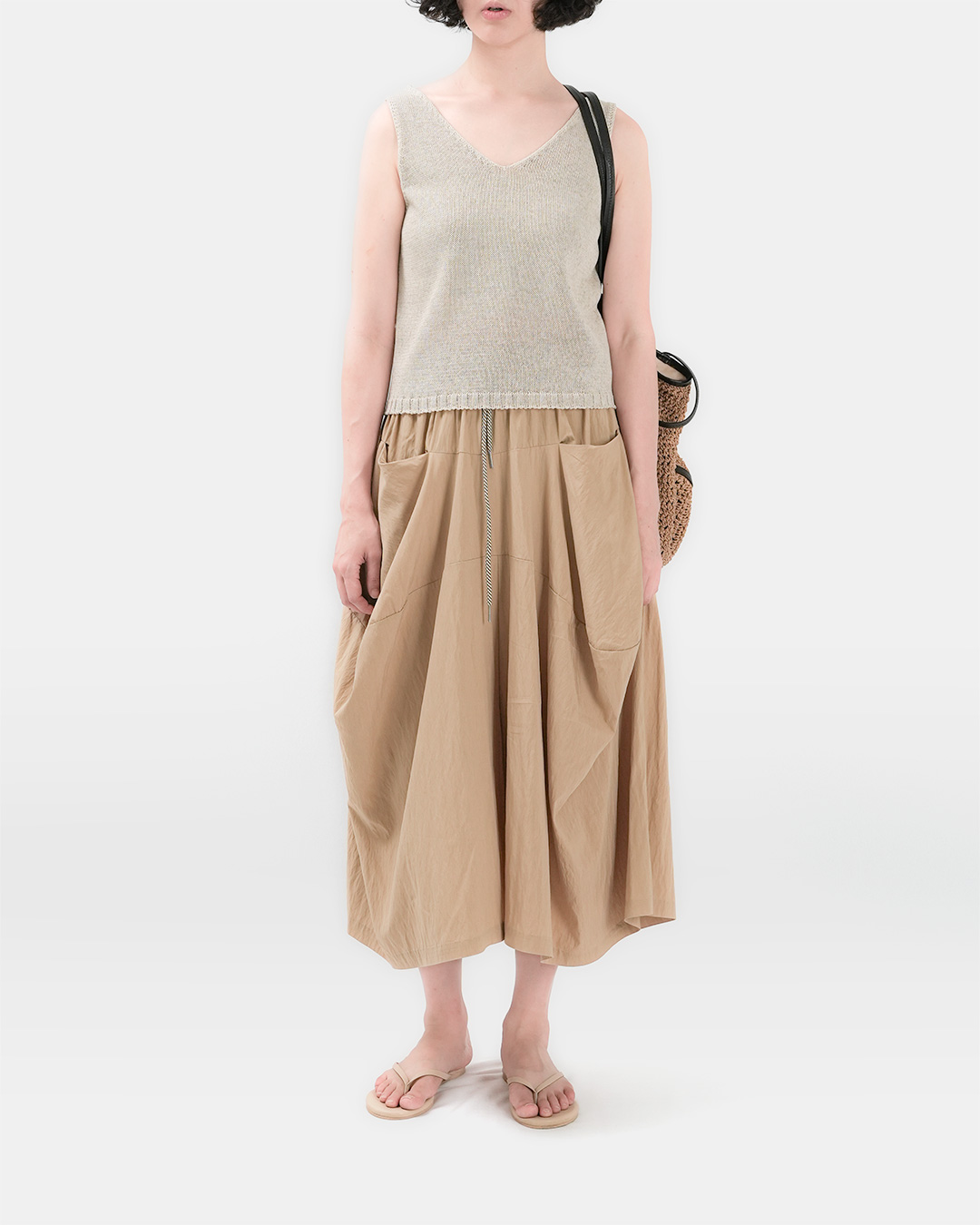 성글성글한 짜임이 멋스러운 Summer Knit Vest<br> linen blend knit sleeveless vest