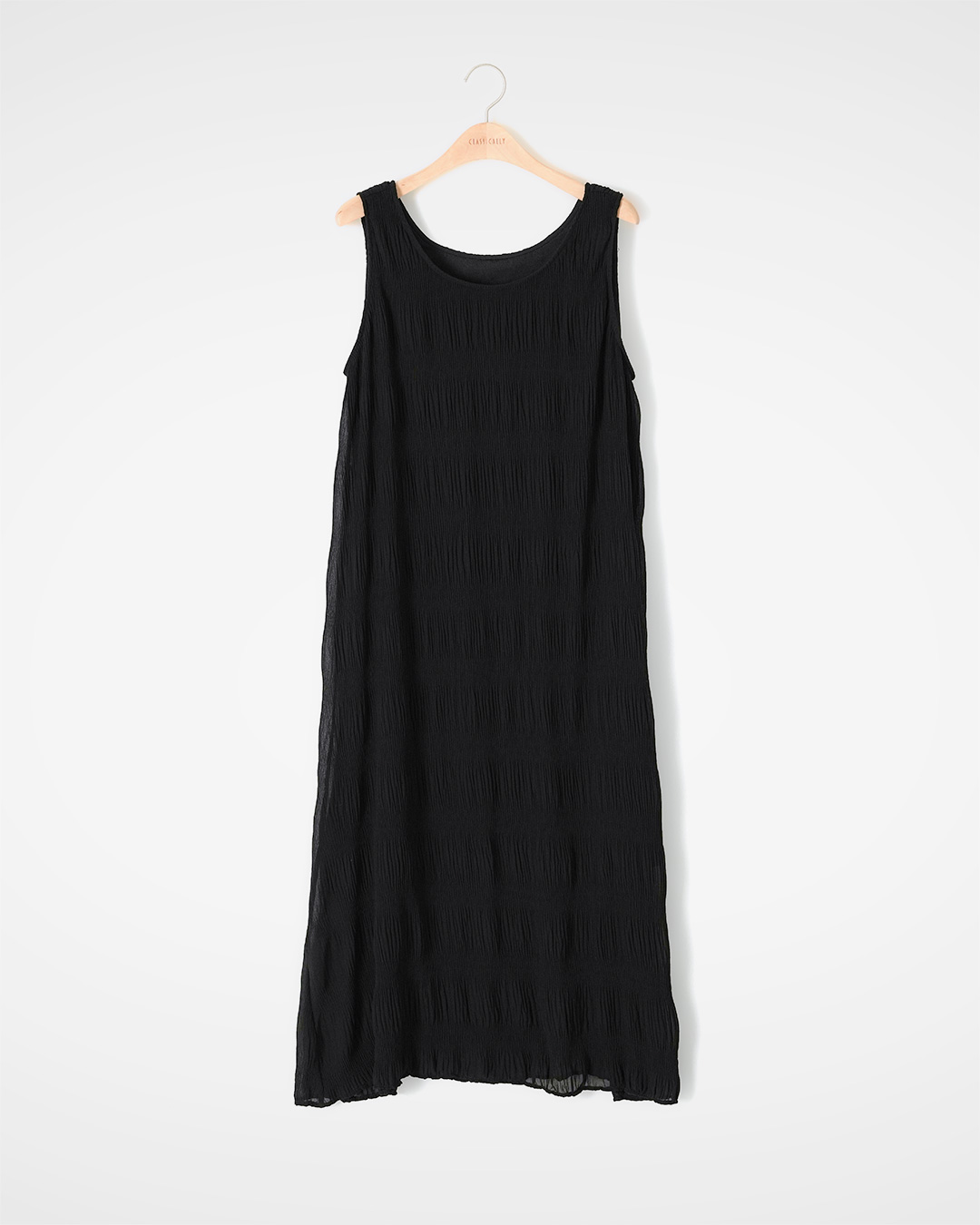 가볍게 차려입는 여름의 Dress<br> Crinkled Sleeveless Long Dress
